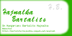 hajnalka bartalits business card